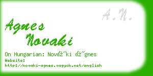 agnes novaki business card